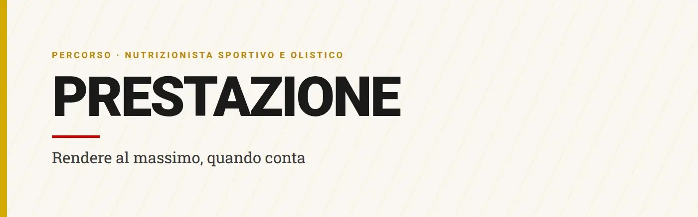 Prestazione sportiva o lavorativa